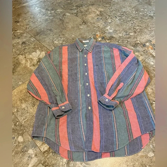 Arrow Tops - multi colored striped boho button up